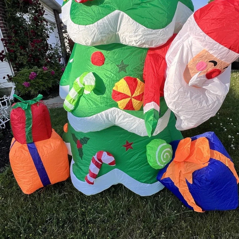 7FT Inflatable Christmas Tree LED Lights Blow up Outdoor Yard Party Decoration
